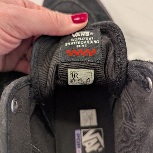 Vans Crockett High Top Black Mono Skate Suede Mens Shoe - Picture 5 of 6